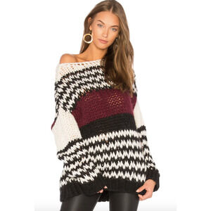 ba&sh Bangs Chunky Crochet Knit Wool Blend Pullover Sweater Size 0 US 4